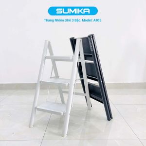 Thang nhôm ghế 3 bậc SUMIKA A103 (White)
