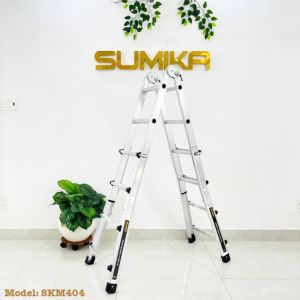 Thang nhôm chữ A rút lồng SUMIKA SKM404
