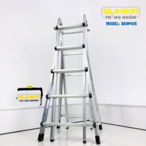 Thang nhôm chữ A rút lồng SUMIKA SKM405