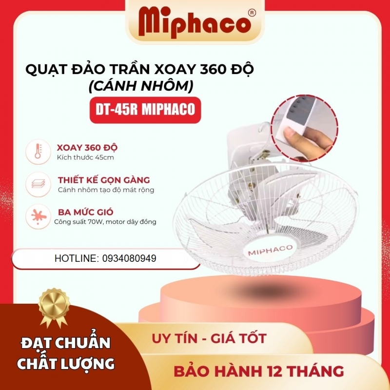 Quạt đảo trần có remote Miphaco DT-45R Quạt đảo trần có remote Miphaco DT-45R